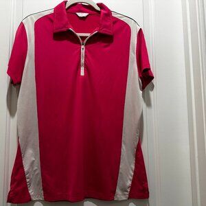 Pink, Black & White Callaway Women's Golf Shirt XL